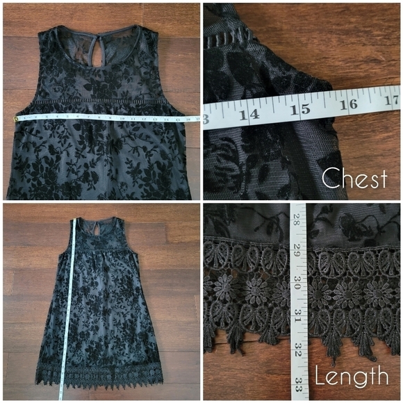 Speechless Black Faux Suede Lace Embroidered Shift Dress- size XS - Picture 10 of 11